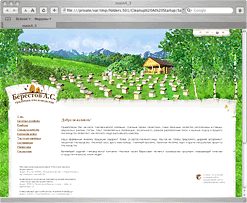 Главная страница сайта пчеловодческой компании «Берестов»